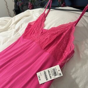 INC Core Fixture Pink Lace Chemise